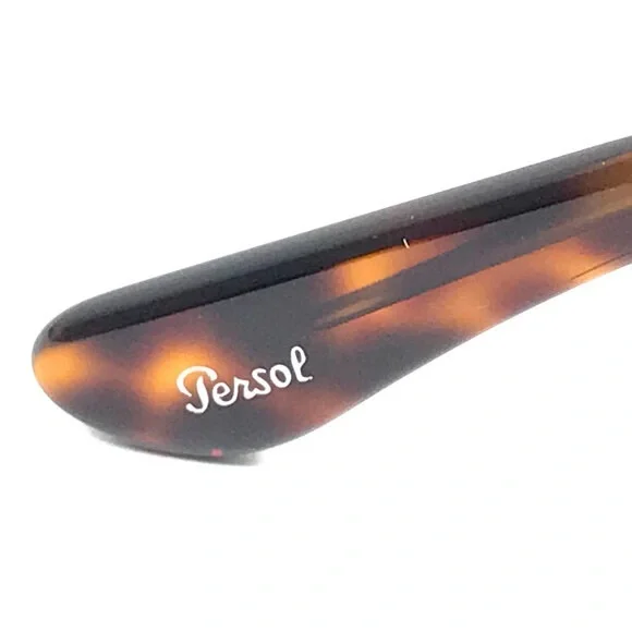Persol Sunglasses 3308-S 24/31 Polished Tortoise Frames with Green Lenses 54 mm